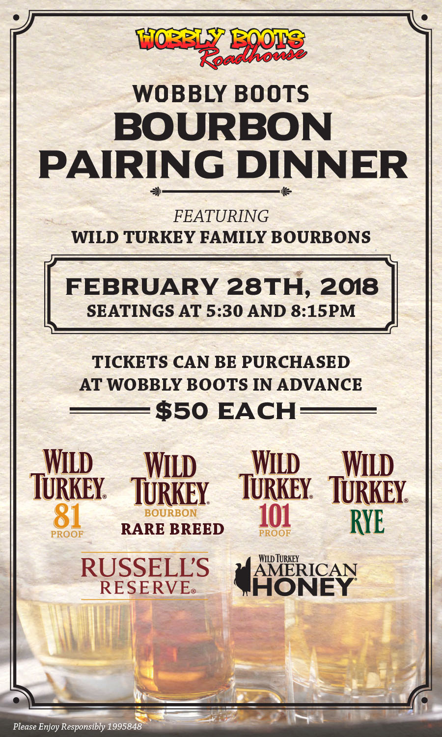 Wobbly Boots Roadhouse Our Next Bourbon Pairing Dinner Features Wild
