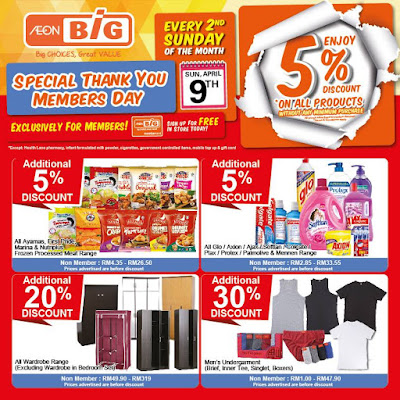 AEON BiG Special Thank You Member Day Promo