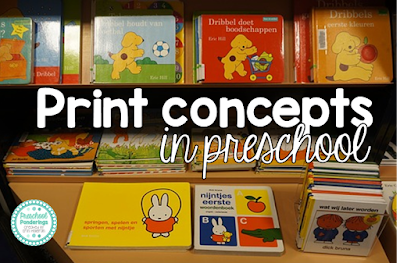 Preschool Ponderings: Activities for understanding print concepts