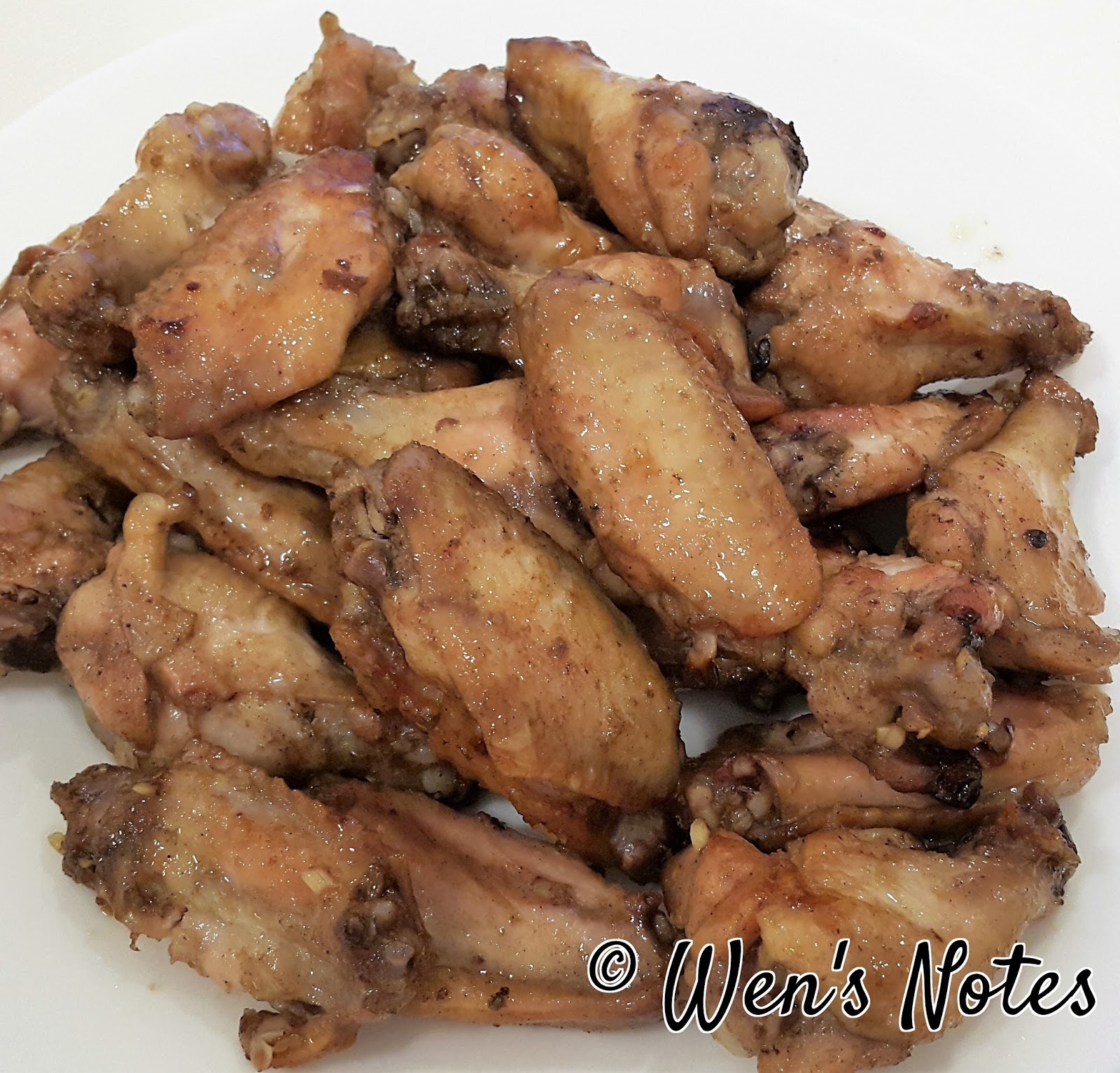 Baked Chicken Wings with Five Spice Wen's Notes