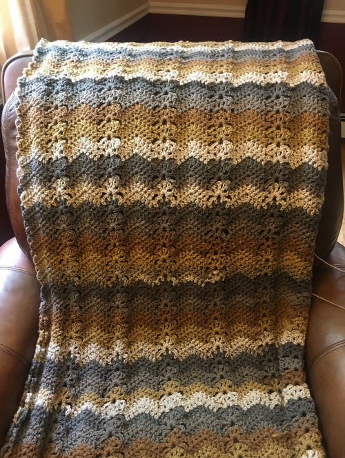 Ocean Waves Crochet Blanket - Free Pattern 