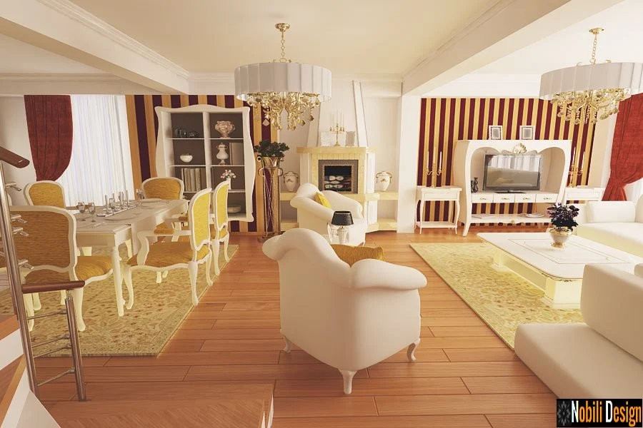 Design interior living clasic si modern - Design interior vila clasica Brasov