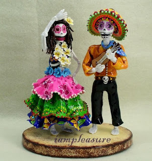 Skull Hawaiian Wedding Cake Toppers Skull Hawaiian Wedding Cake Toppers