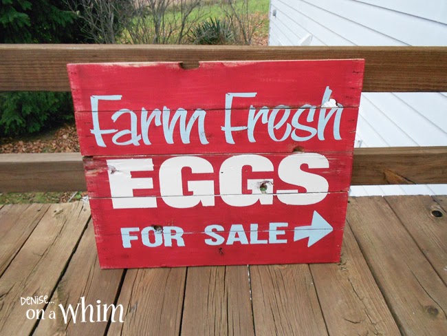 Farm Fresh Eggs Pallet Sign from Denise on a Whim