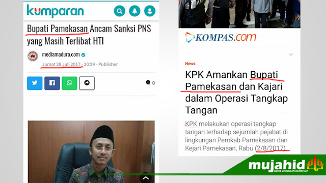 Allah Bayar Cas! Niat Kriminalisasi Anggota HTI, Bupati Pamekasan Malah Tertangkap Korupsi Allah Bayar Cas! Niat Kriminalisasi Anggota HTI, Bupati Pamekasan Malah Tertangkap Korupsi
