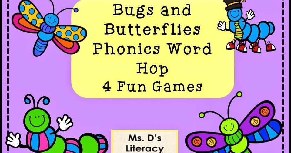Ms. D's Literacy Lab Giveaway Bugs and Butterflies Phonics Word Hop