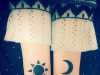Couple Tattoo Moon And Sun