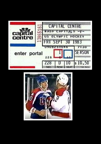 The Capitals played exhibitions against the U.S. Olympic Hockey Team in 1979, 1983, and 1987 (Book Pg. 178)