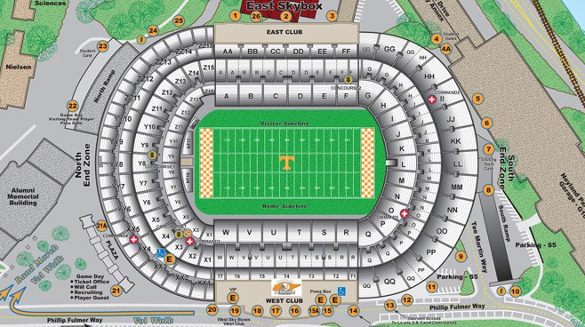 Neyland Stadium Seating Chart Neyland Stadium Seating Chart