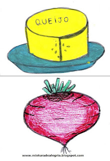 Projeto Desenho de queijo e beterraba