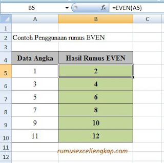 Mengganti Angka Dengan Rumus Excel EVEN DAN ODD - Fungsi dan Rumus