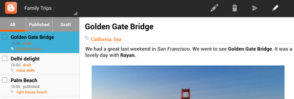Android Blogger app