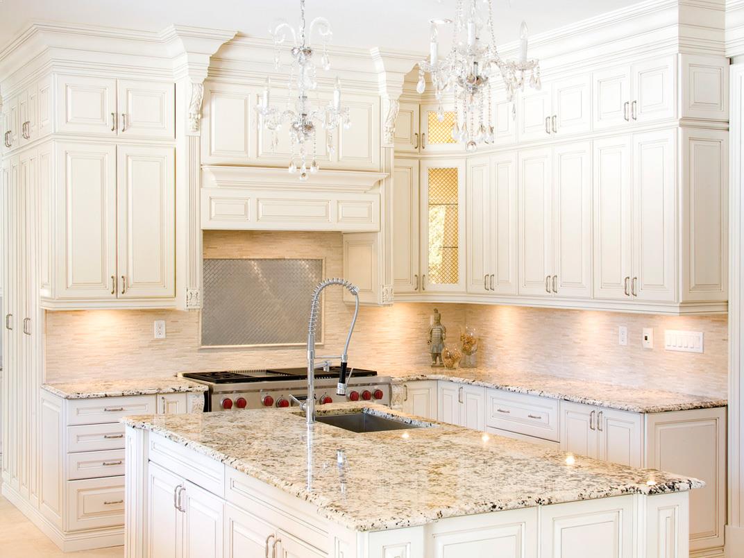 White Kitchen Cabinets And Granite Countertops Home