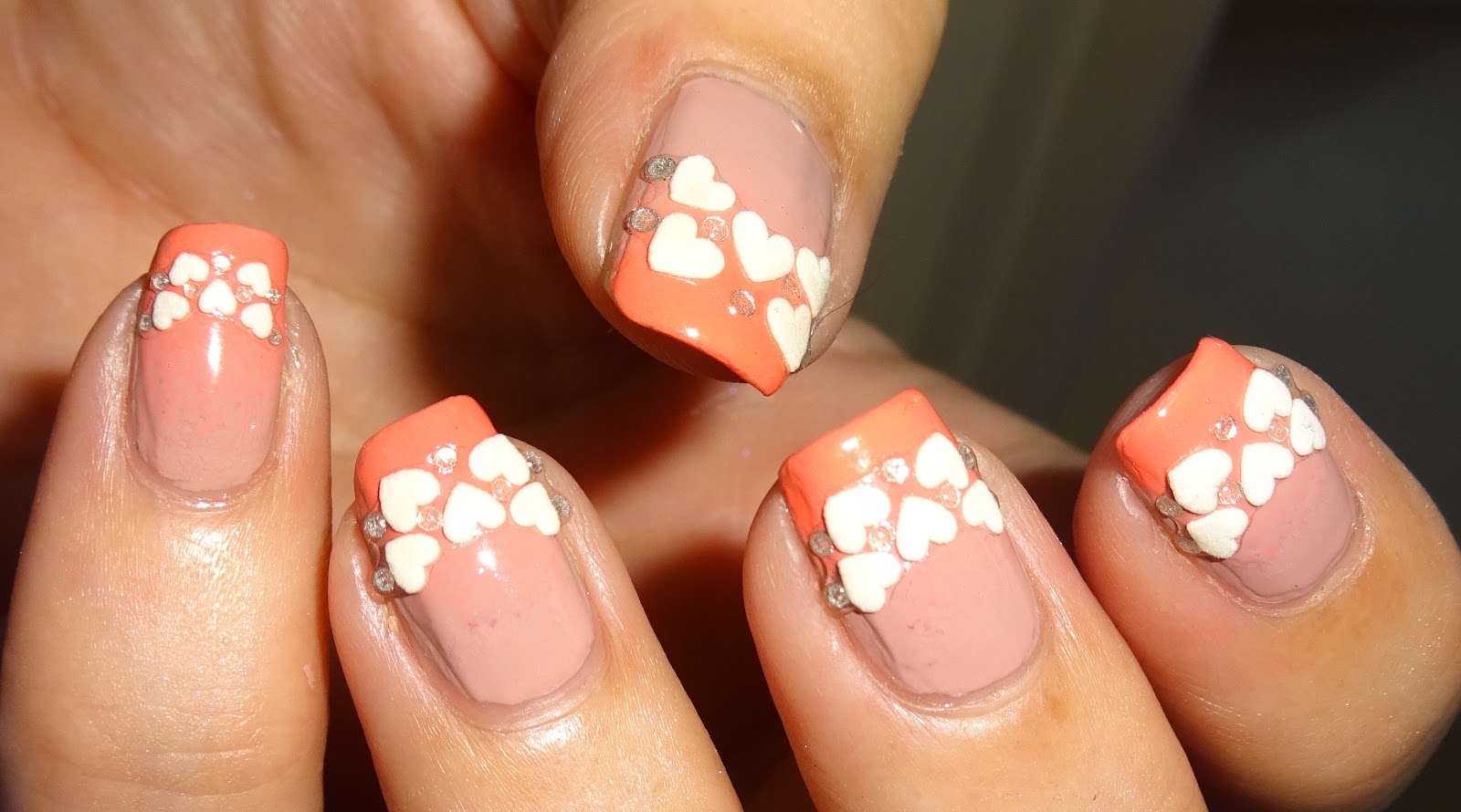 Double Heart Nail Stickers - wide 8