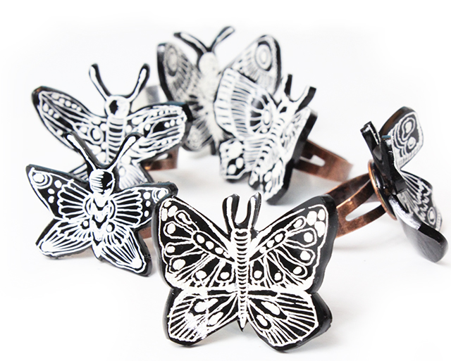 butterfly rings