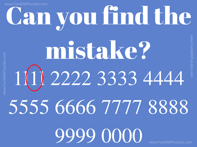 Visual IQ Test: Spot the Mistake in the Picture Puzzle Answer