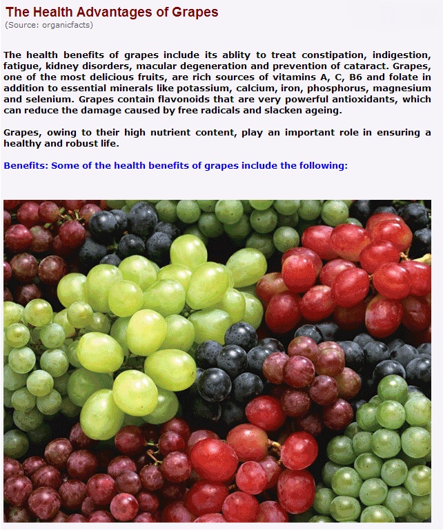 Just Articles The Health Advantages of Grapes