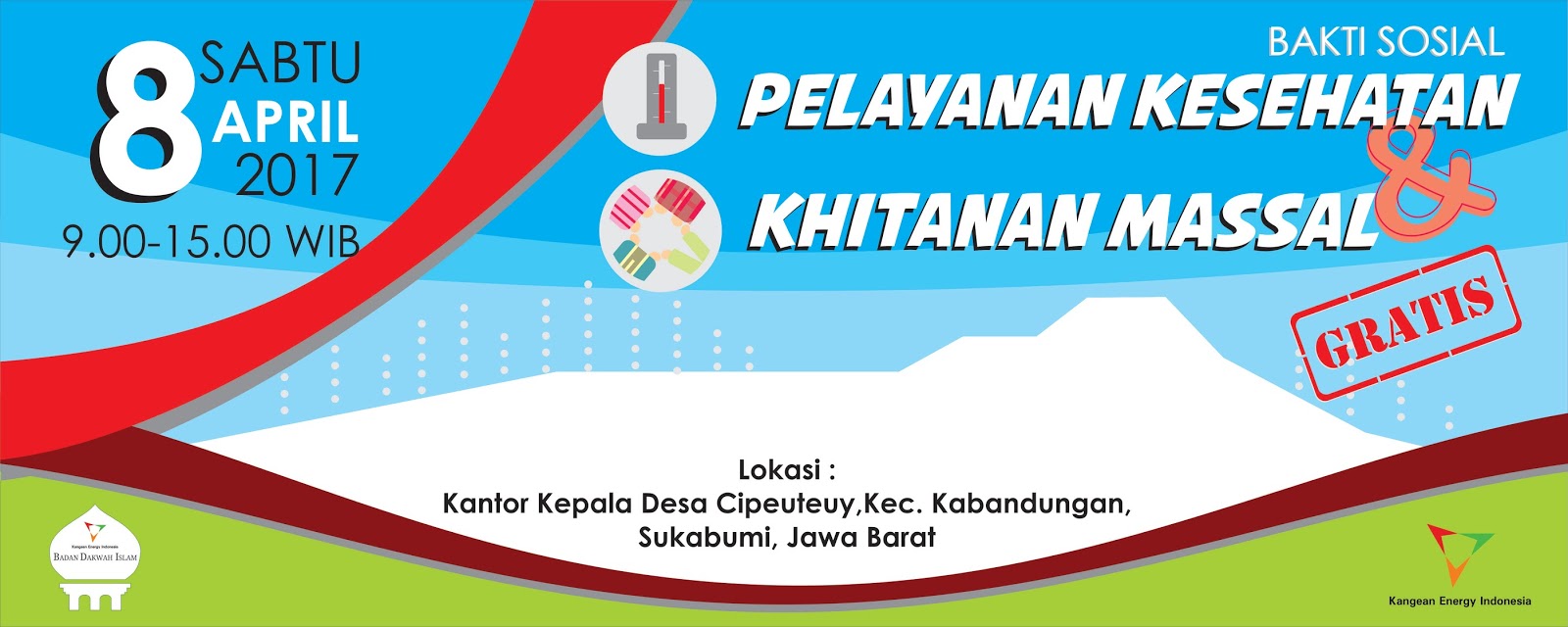 Spanduk Baksos contoh desain spanduk