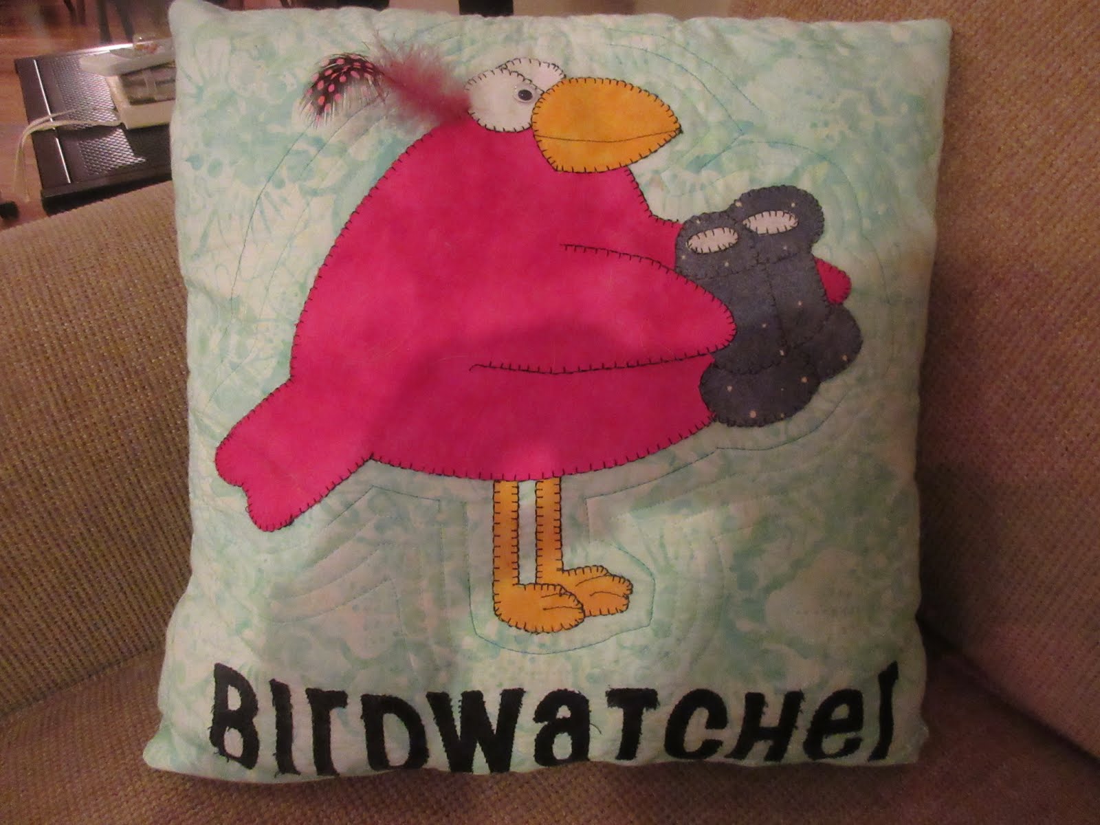 birdwatcher pillow