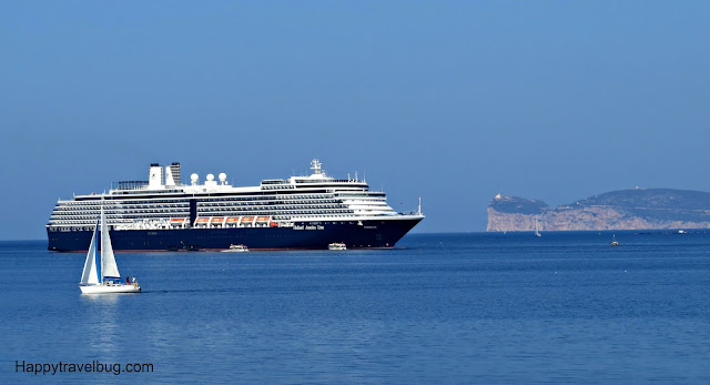 Alghero, Italy Holland America cruise ship in Alghero, Sardinia, Italy