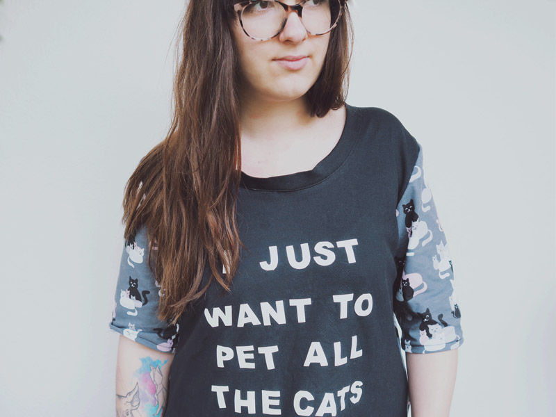 KuneCoco • #naehdirwas April • Shirt "I just want to pet all the cats" KuneCoco • #naehdirwas April • Shirt "I just want to pet all the cats"
