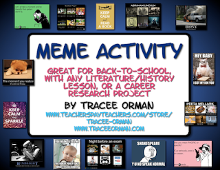 Create a Meme - Icebreaker ideas for back to school. From: http://www.traceeorman.com/2012/07/back-to-school-activities-to-inspire.html