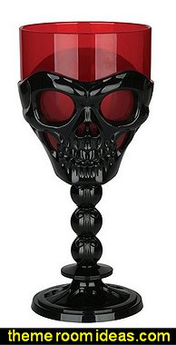 Black Skull Goblet halloween table decorations Halloween decorations - Halloween decorating props - Halloween theme - Halloween decorating ideas - Halloween decor - wall murals halloween haunted mansion - lifesize standing halloween figures - halloween bedding - Black Skull Goblet halloween table decorations