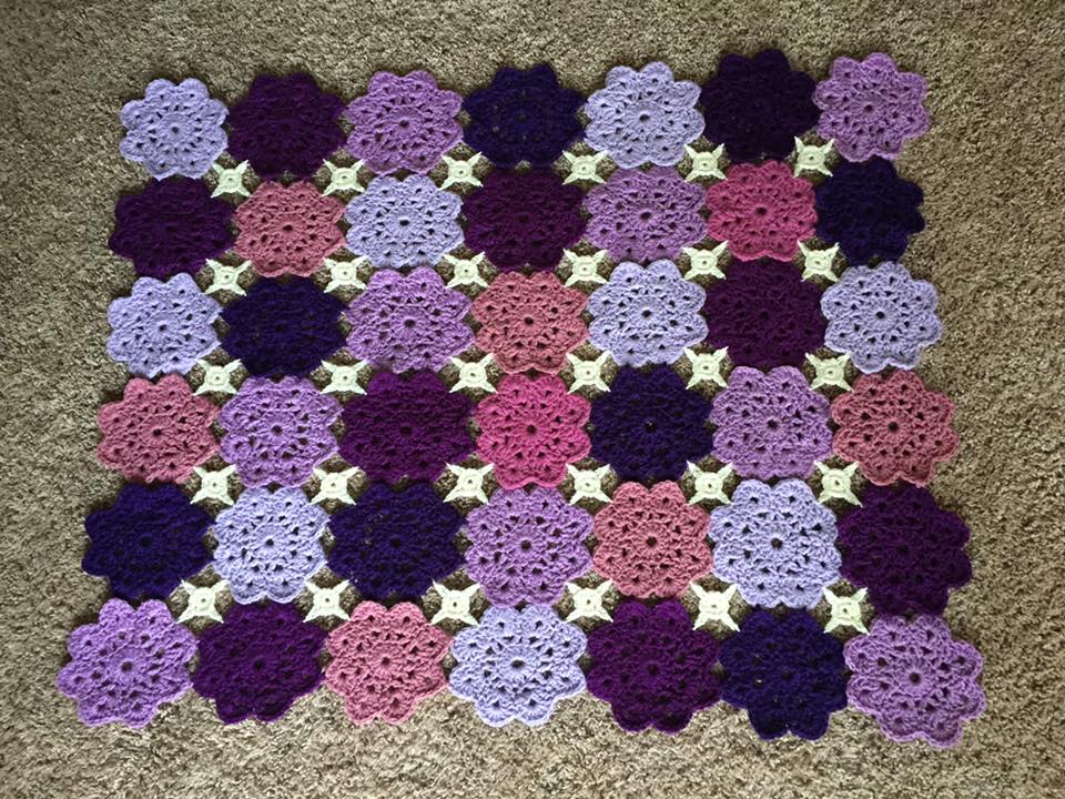 The Crazy Life of Alyssa Lou Baby blanket with scraps!