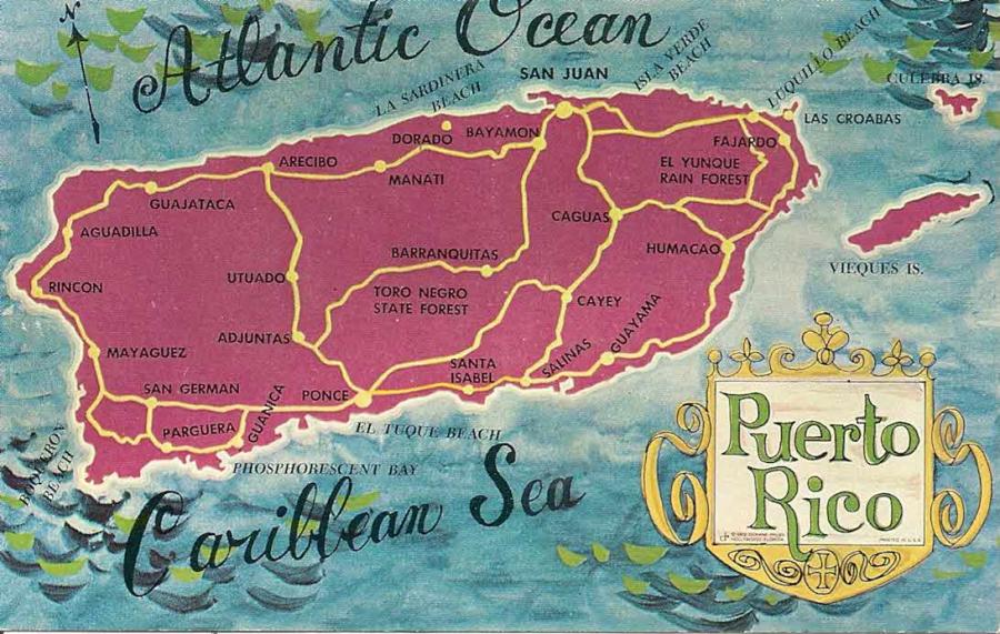 Mapa Archipelago de Puerto Rico