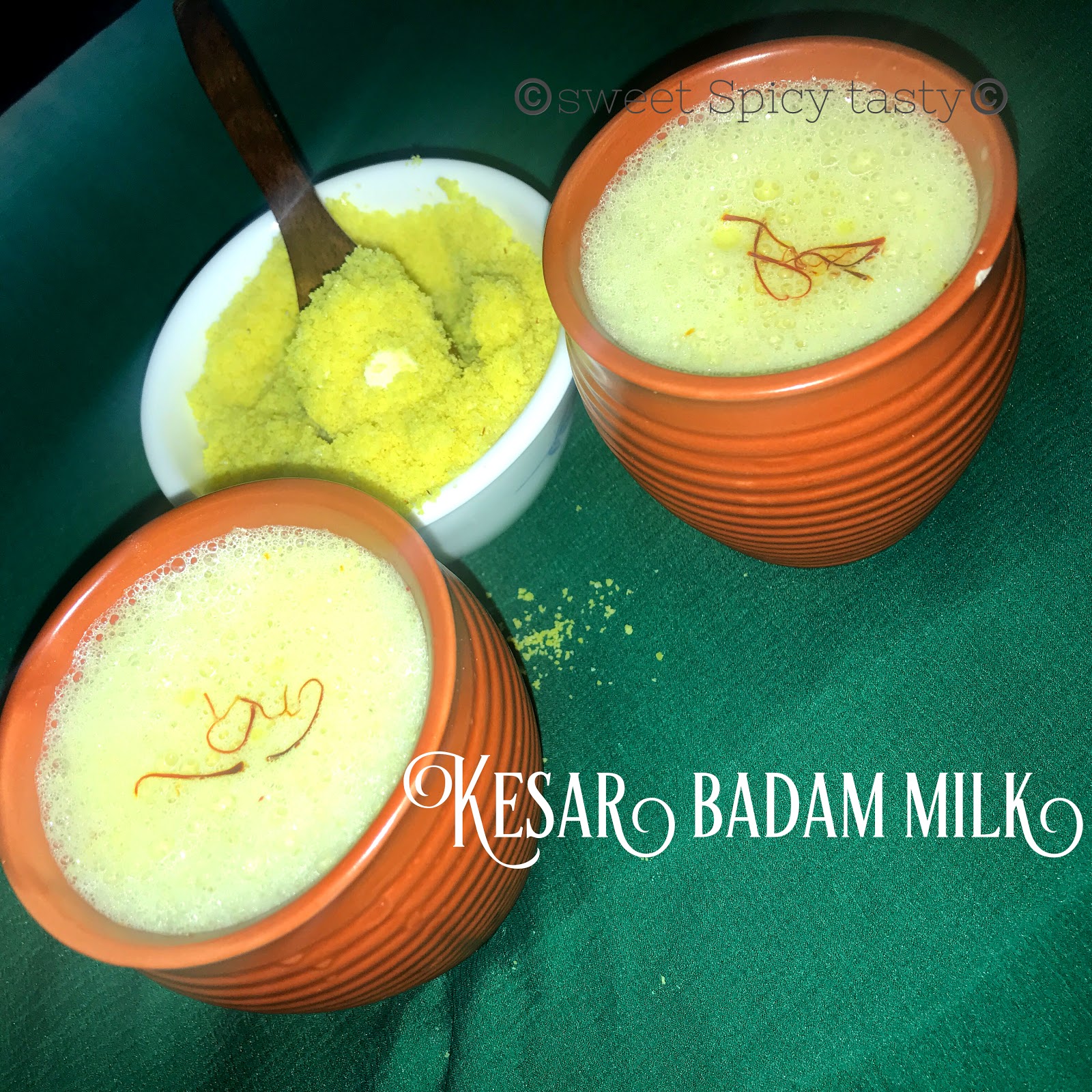 Sweet Spicy Tasty Kesar Badam Milk Saffron Almond Milk बादाम दूध