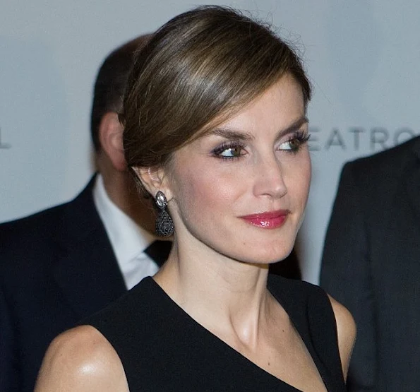 Queen Letizia of Spain and King Felipe of Spain attended the opening of Royal Theatre new season