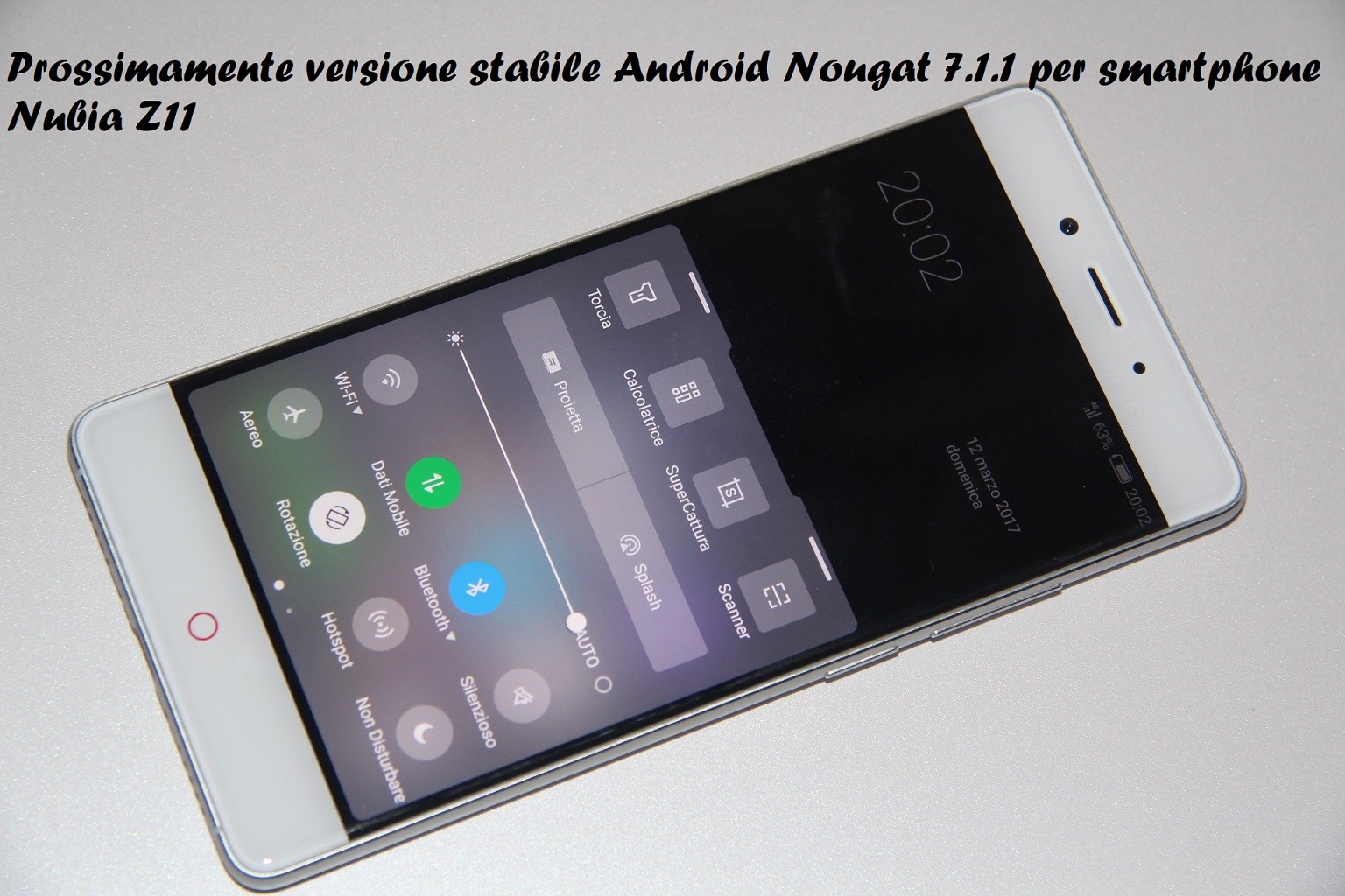 Versione stabile Nougat smartphone Nubia Z11