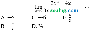 soal pg limit kuadrat