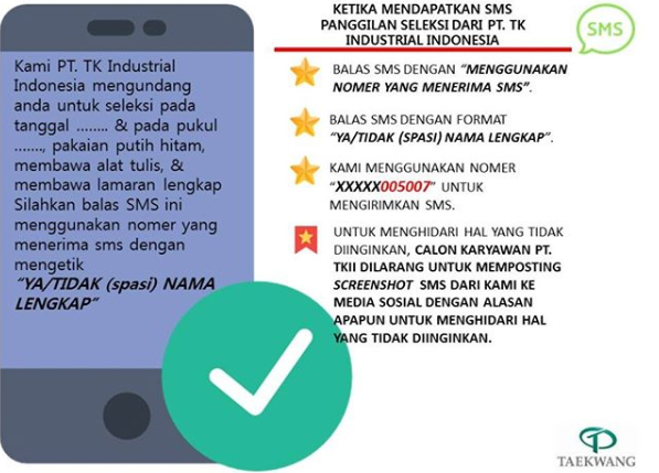 Job Application Pt Taekwang