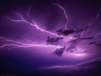 Purple Storm Lightning on the sky - Purple Wallpaper