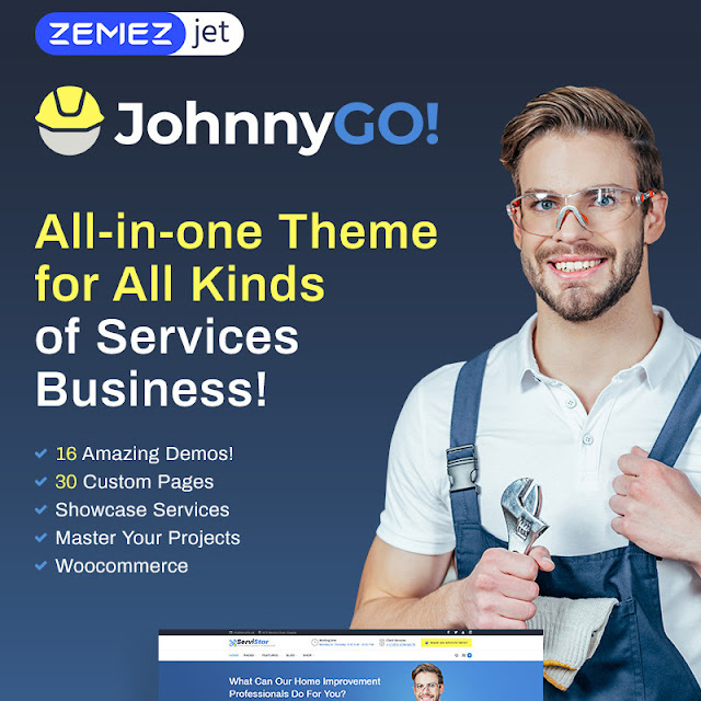 JohnnyGo - Multipurpose Home Services WordPress Theme