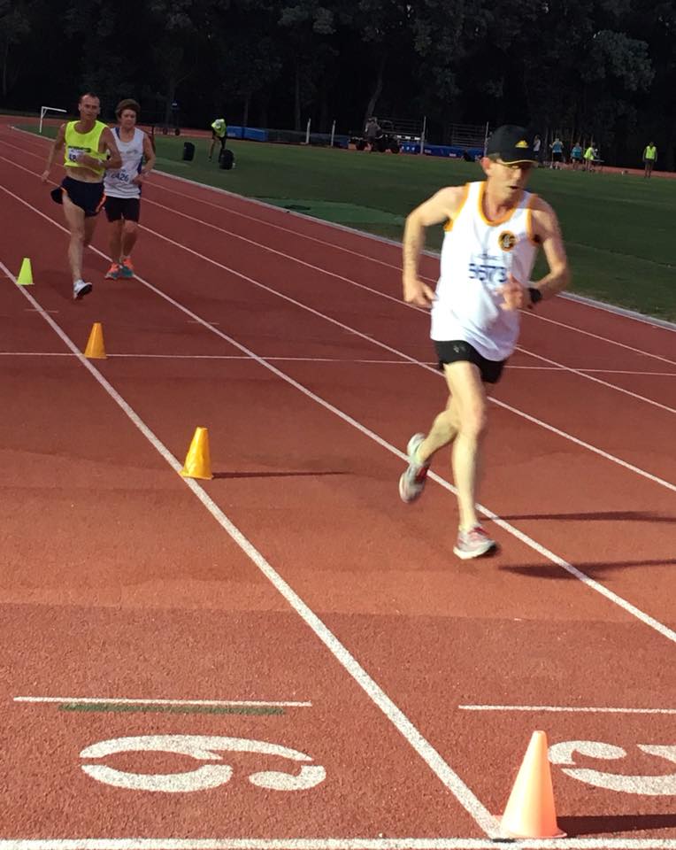 ACT Masters Track 1500m 441, 2070m 318/km ; Steve 3 x 1000m