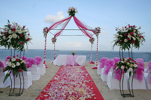 Pink Flowers Wedding Decorations Designs