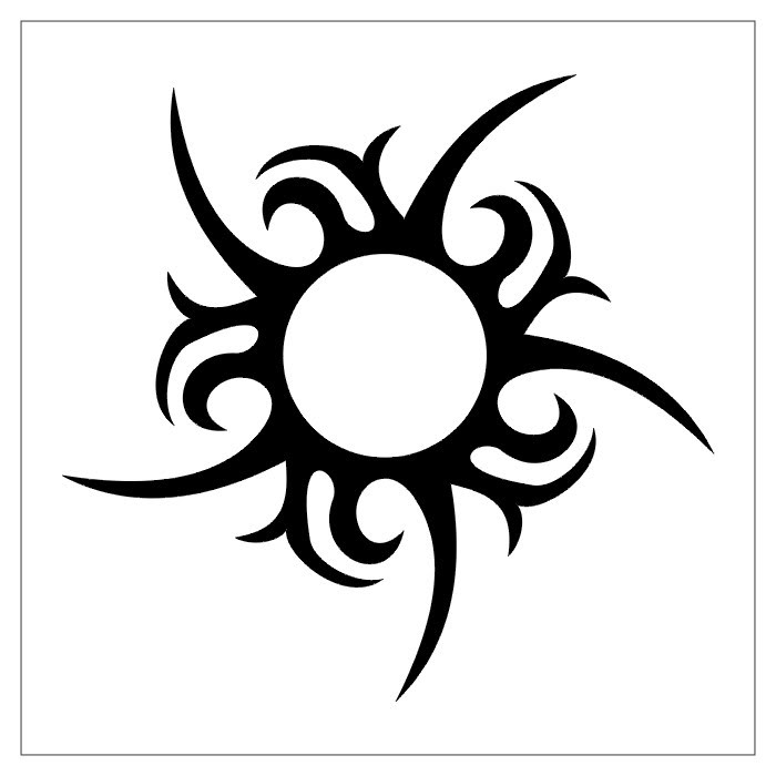 Sketch of Sun Tattoos Designs Picture