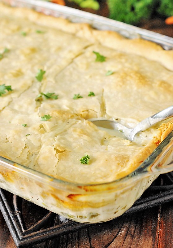 Chicken Pot Pie {2 Ways Pie Crust or Biscuit Topping} The Kitchen