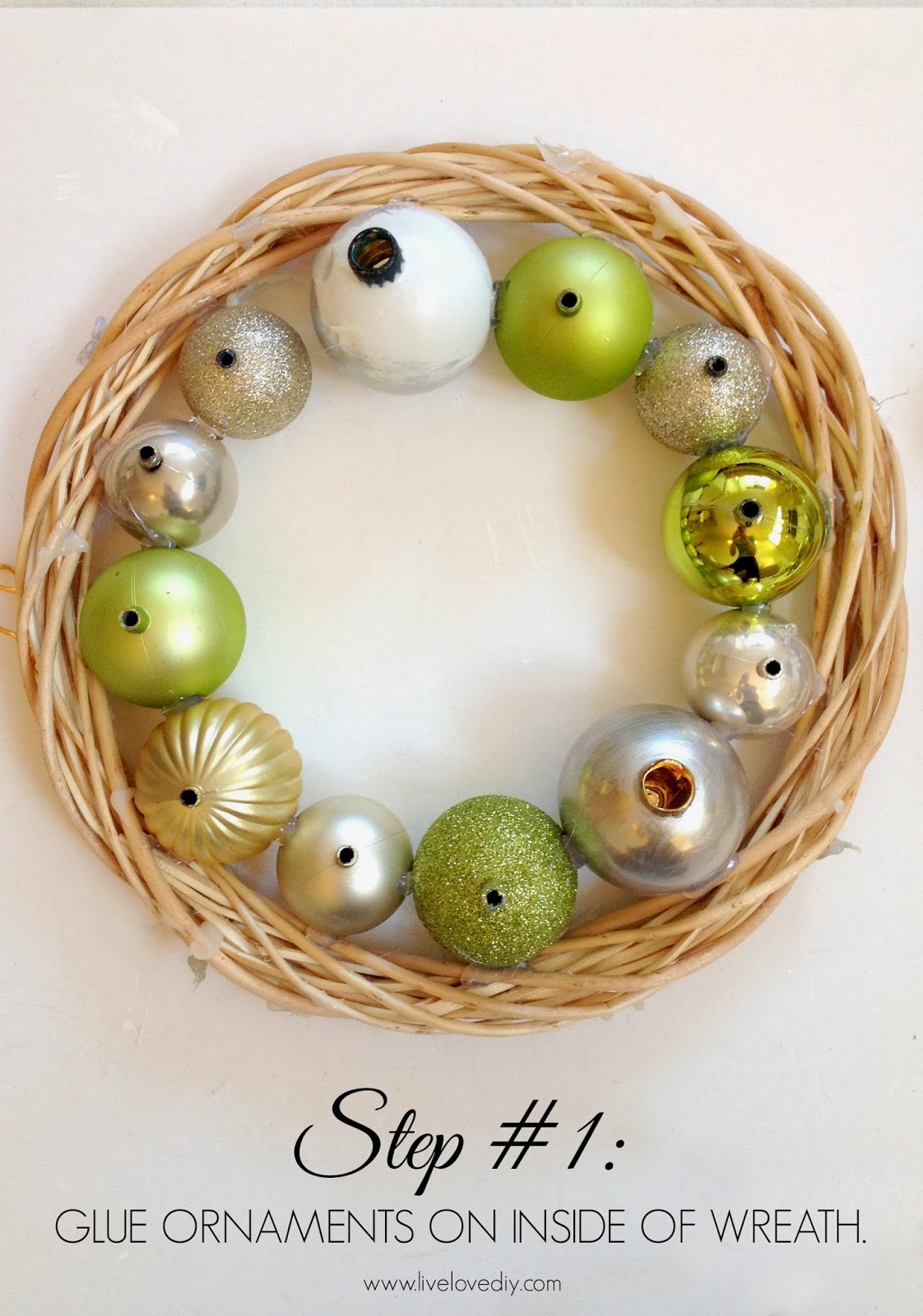 Livelovediy How To Make A Christmas Ornament Wreath Next