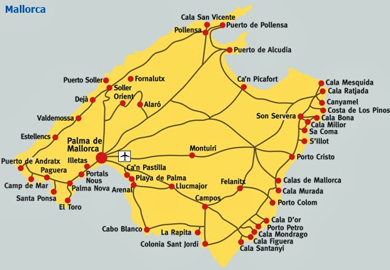 Mallorca Karte Mallorca Karte