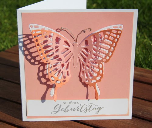 Geburtstagskarte mit Schmetterling