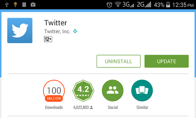 Android Example: How to Open and Install Google PlayStore Apps Programmatically: Twitter App