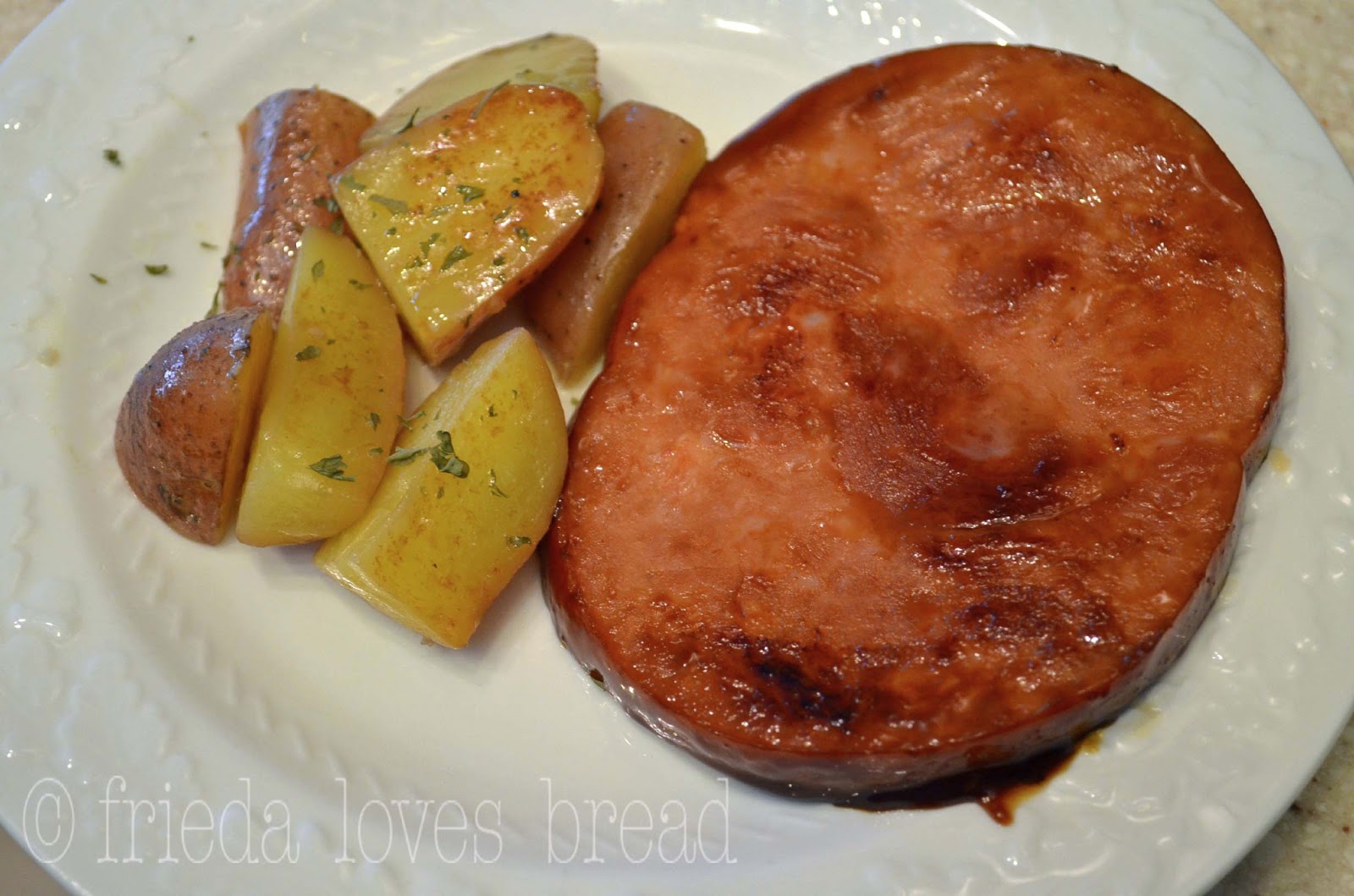 Frieda Loves Bread: Fast Easy Ham Steak Maple Glaze