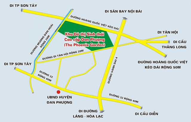 tổng quan khu đô thị sinh thái cao cấp đan phượng - the phoenix garden tổng thể dự án the phoenix garden