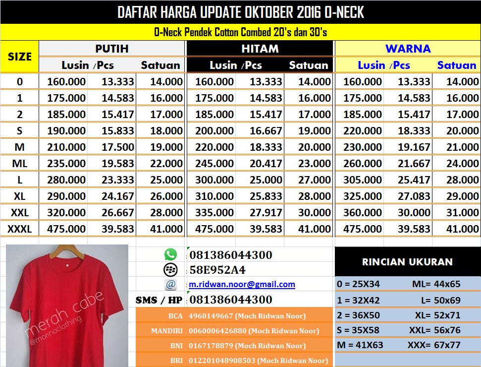 Raja Grosir Kaos Polos Murah Kaos Polos Grosir Supplier 