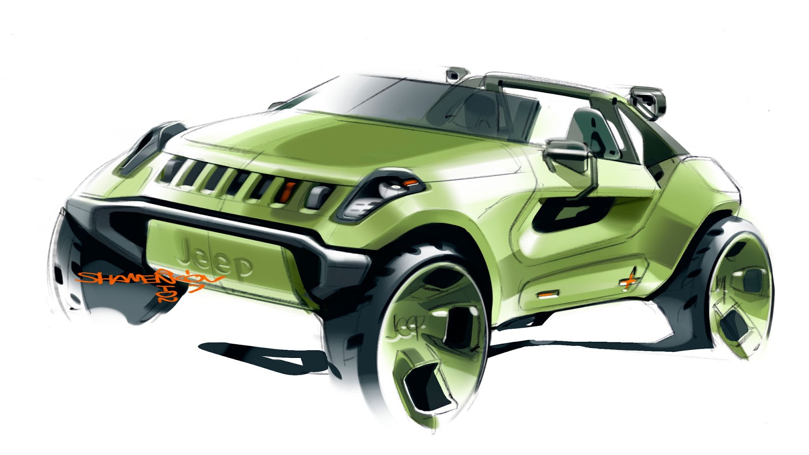 Jeep Renegade Concept 2008 - sketch by Anton Shamenkov