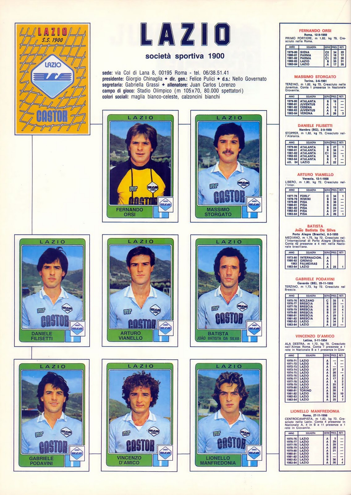 TWB22 Campionato 1984 1985 Lazio Hellas Verona