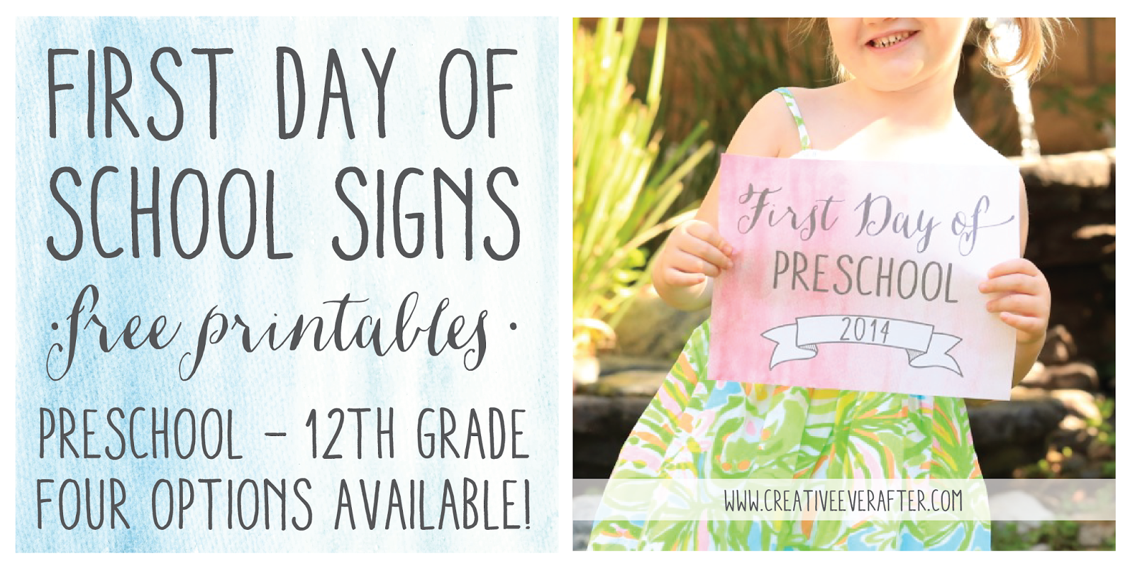 Back to School Signs - Free Printables